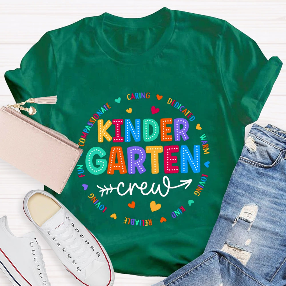 Personalized Grade Kinder Garten Crew T-shirt