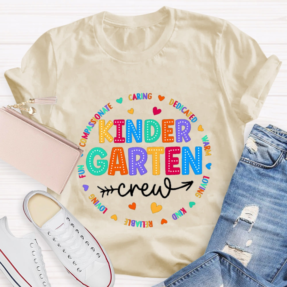 Personalized Grade Kinder Garten Crew T-shirt