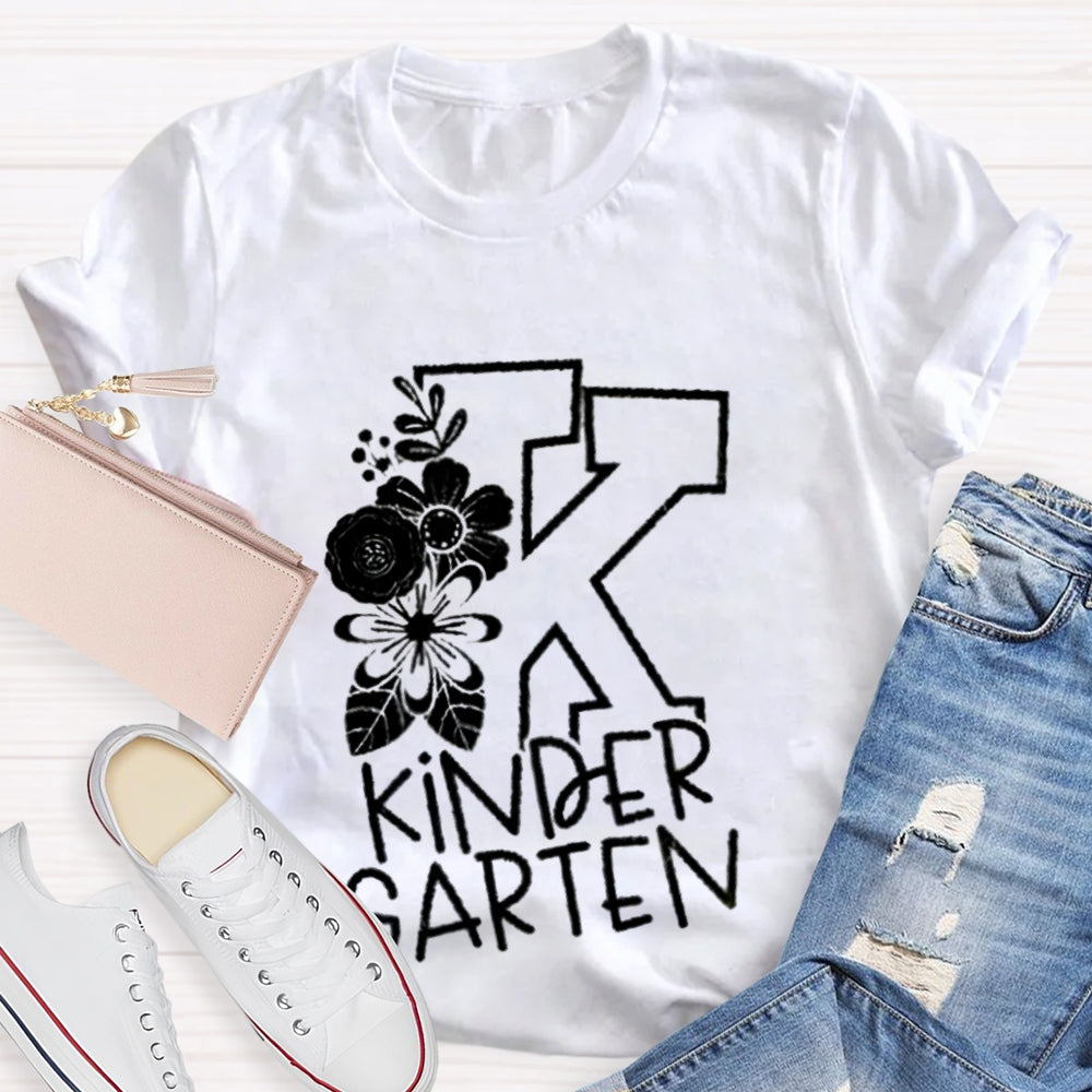 Personalized Grade Kinder Garten Back To School Teacher T-shirt