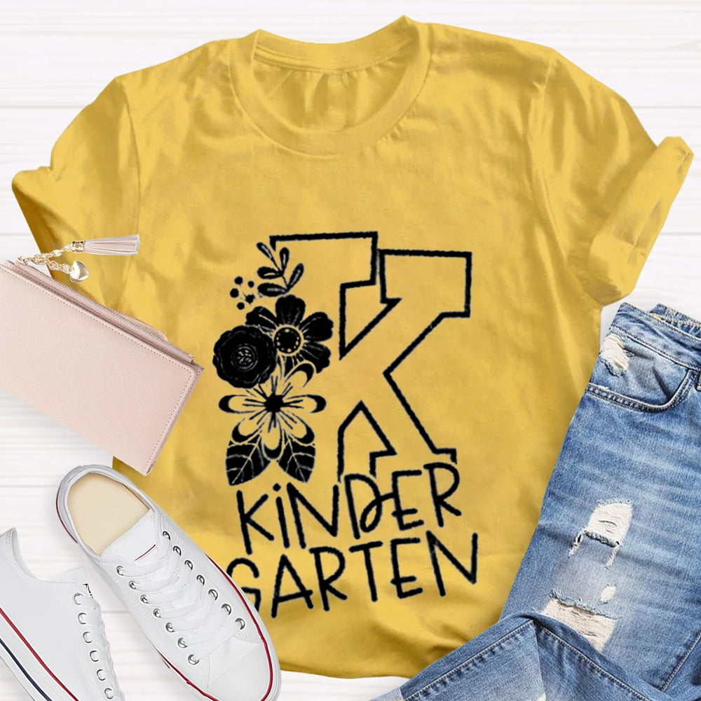 Personalized Grade Kinder Garten Back To School Teacher T-shirt