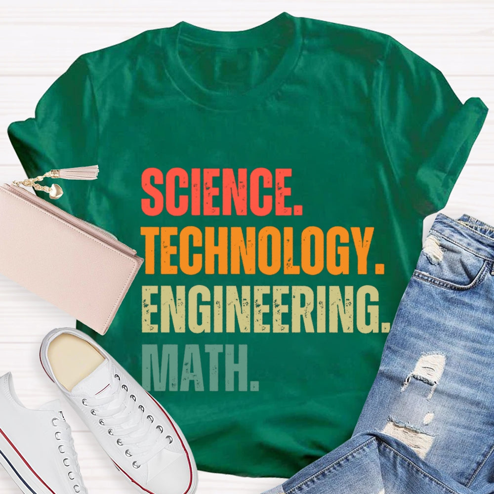 Science Technology Engineering Math STEM Teacher T-Shirt