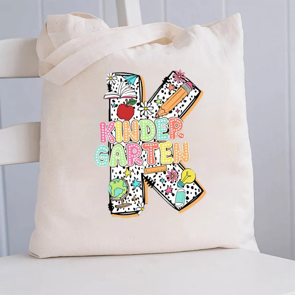Personalized Grade Canvas Tote Bag