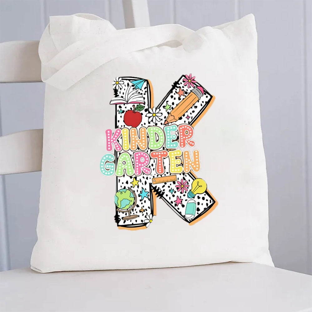 Personalized Grade Canvas Tote Bag