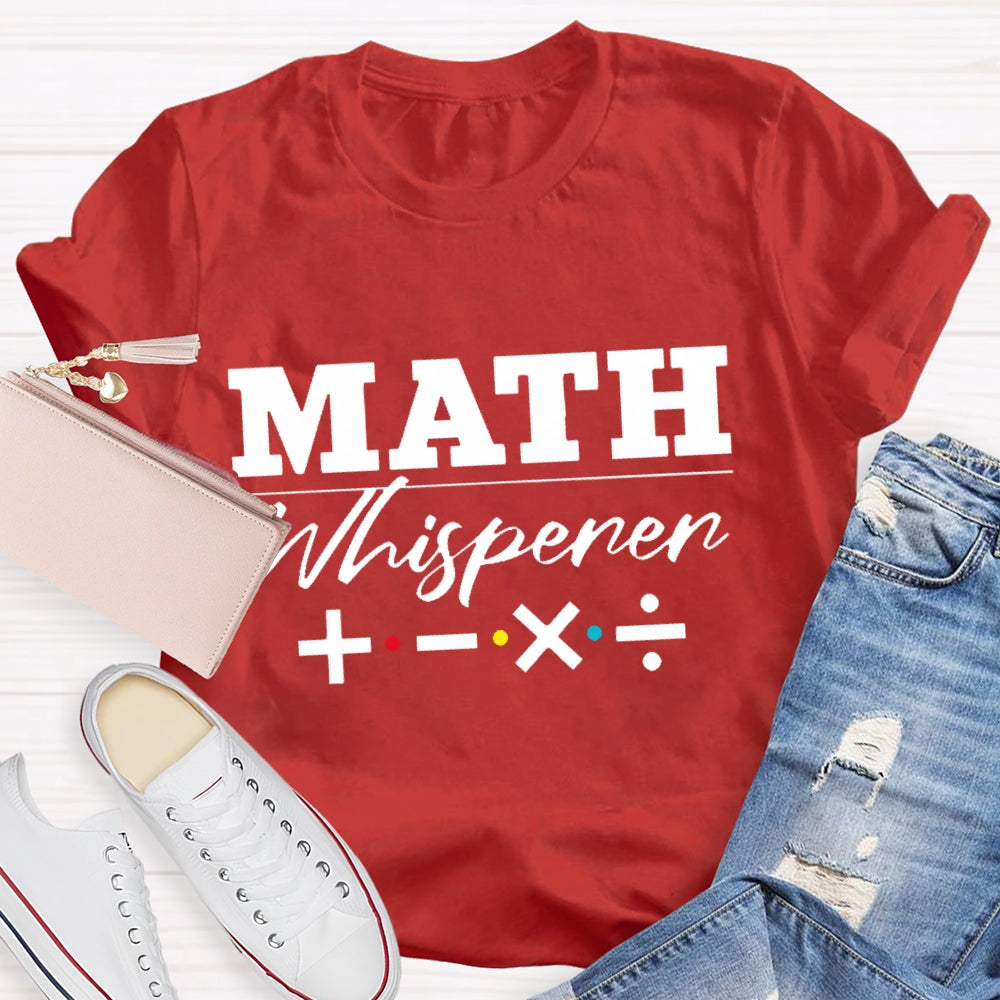 Math Whisperer Math Symbols T-shirt