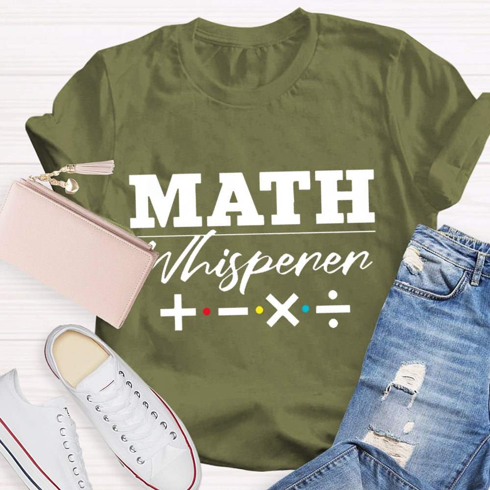 Math Whisperer Math Symbols T-shirt