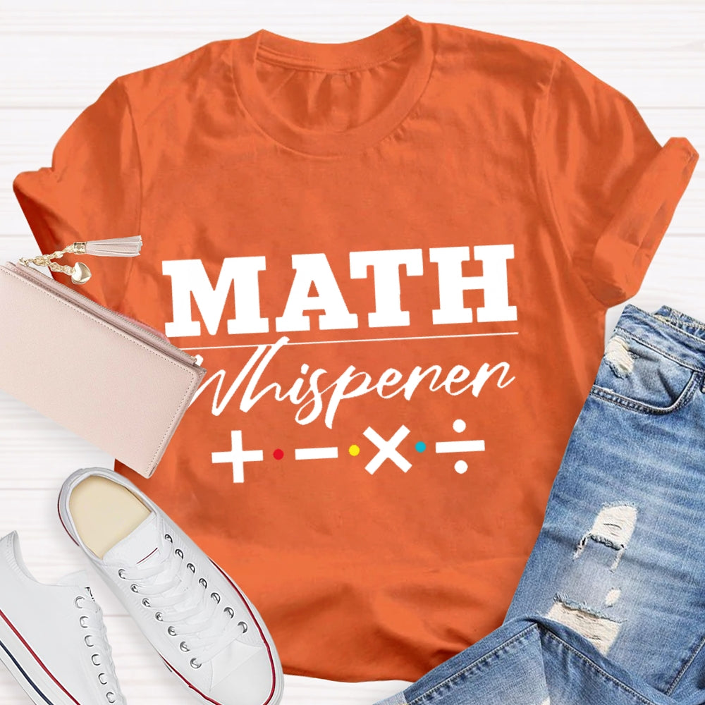 Math Whisperer Math Symbols T-shirt