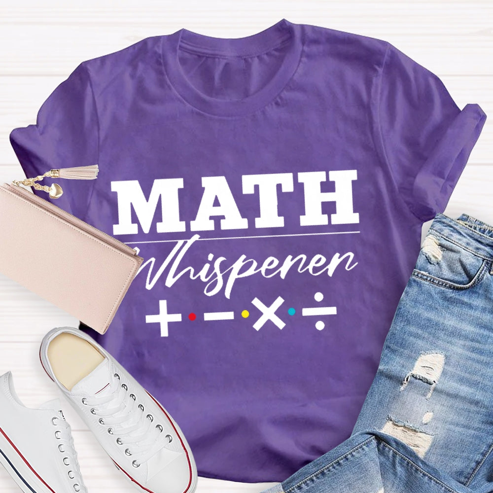 Math Whisperer Math Symbols T-shirt