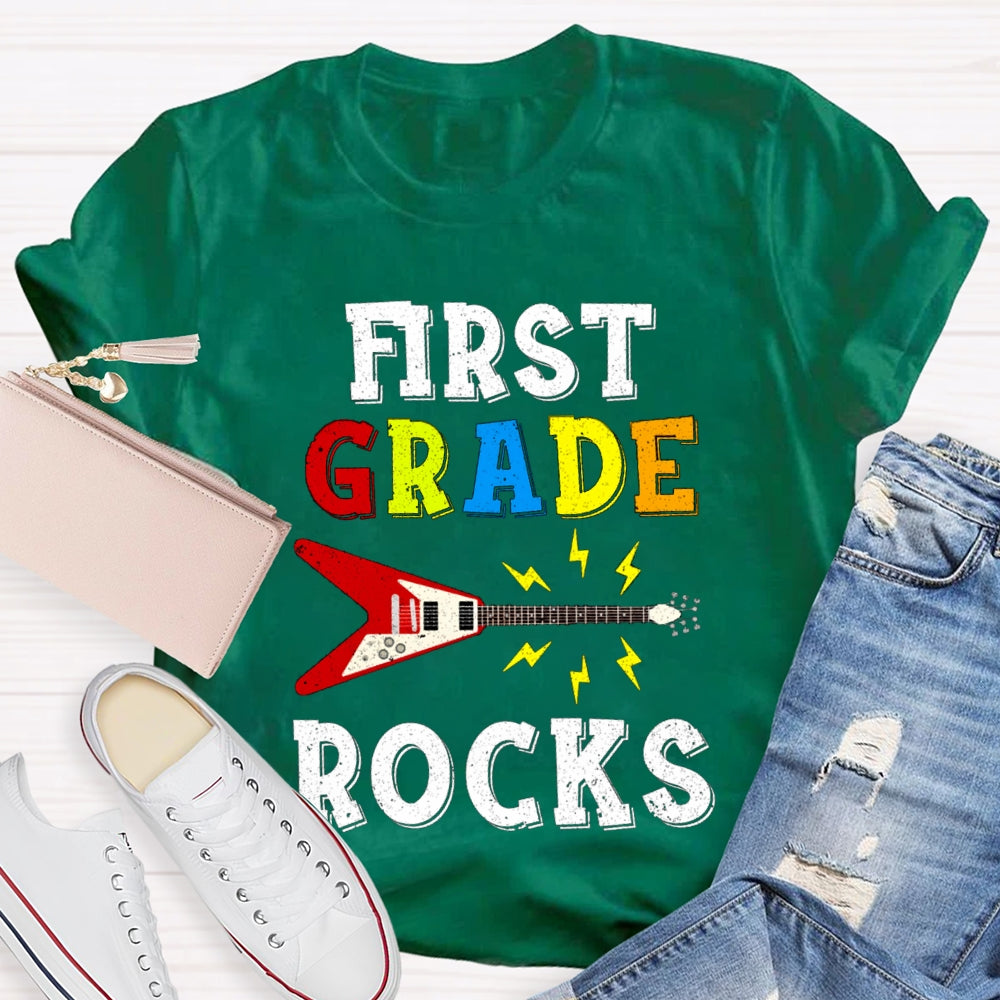 Personalized Grade First Grade Give You A Guitar Rocks T-shirt