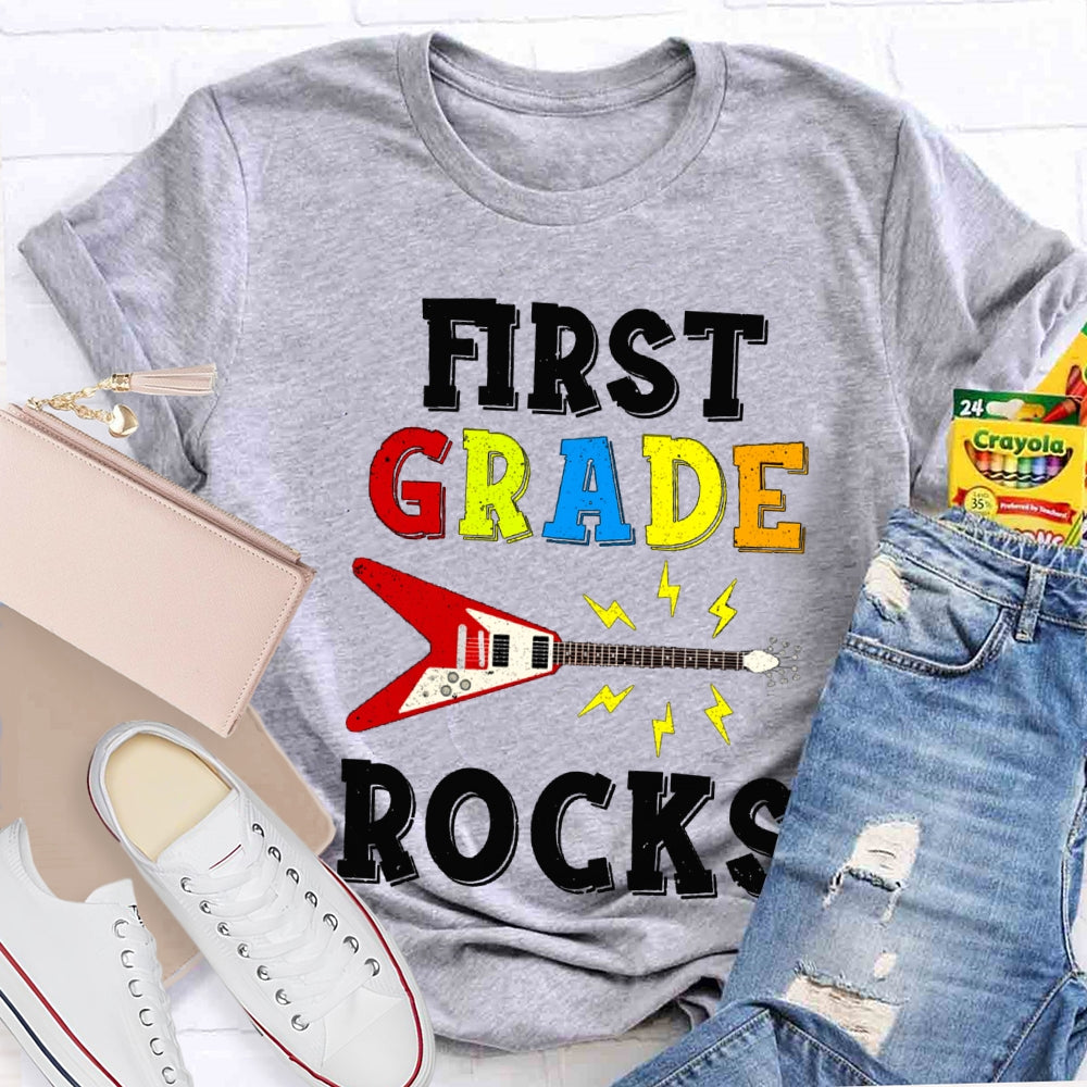 Personalized Grade First Grade Give You A Guitar Rocks T-shirt