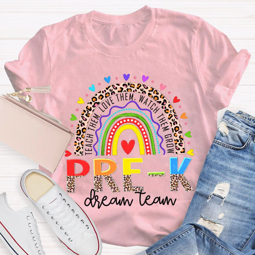 Personalized Grade Par-K Dream Team Teach Them Love Them Watch Them Grow T-shirt