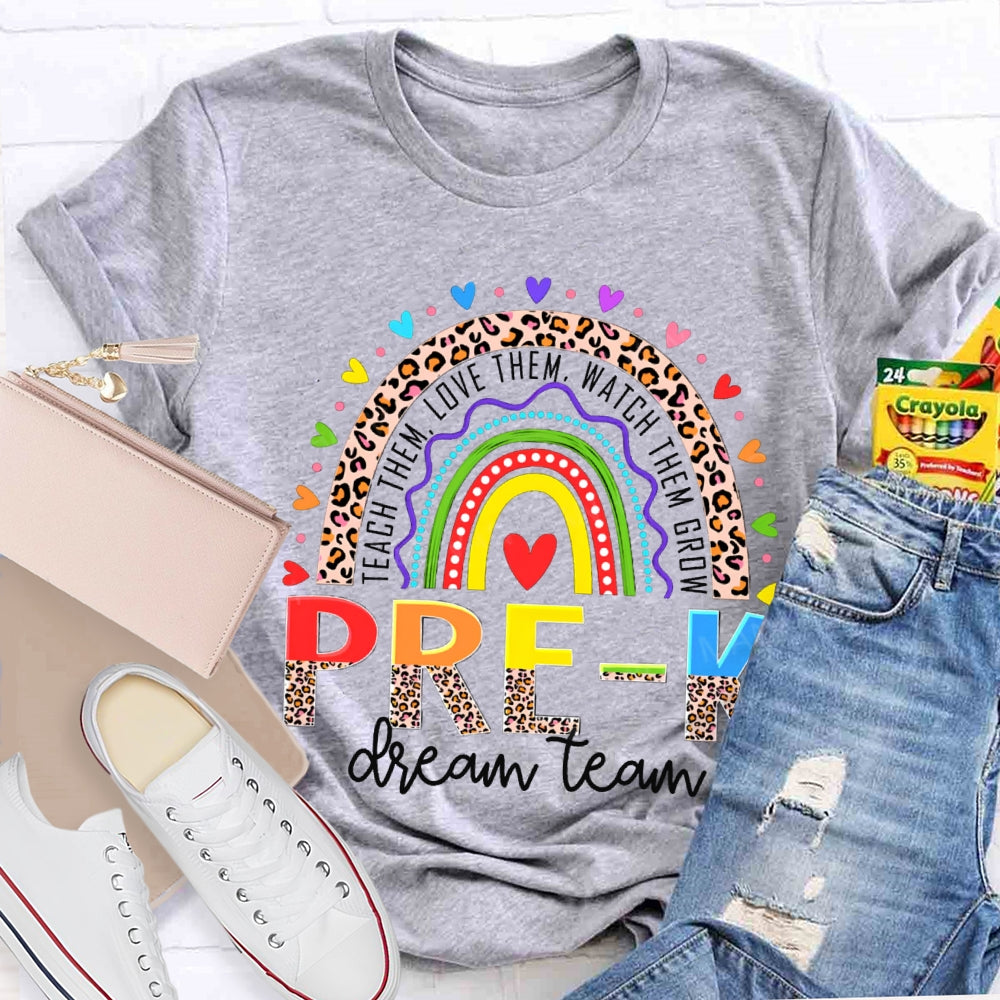 Personalized Grade Par-K Dream Team Teach Them Love Them Watch Them Grow T-shirt