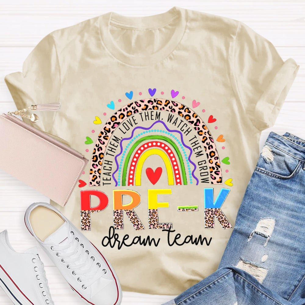 Personalized Grade Par-K Dream Team Teach Them Love Them Watch Them Grow T-shirt
