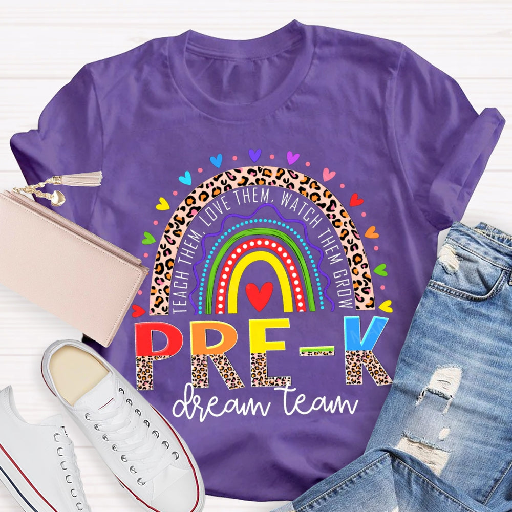 Personalized Grade Par-K Dream Team Teach Them Love Them Watch Them Grow T-shirt