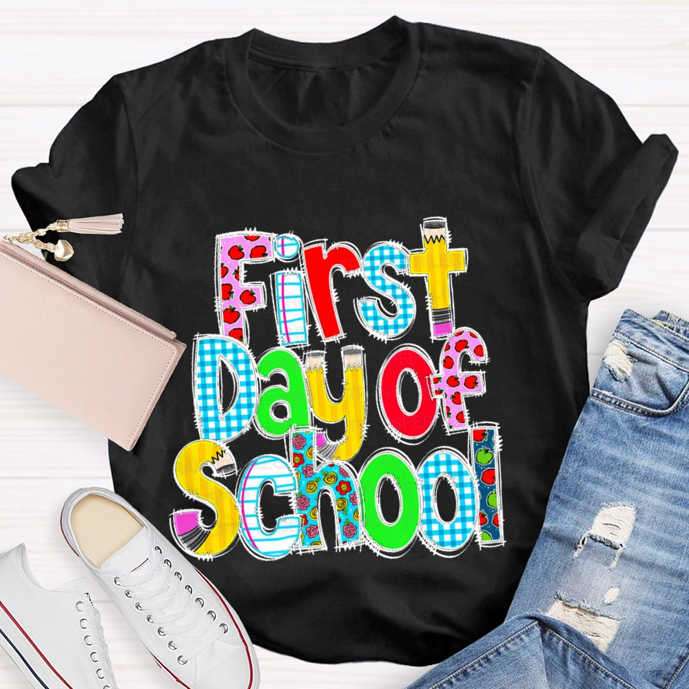 First Day Of School Shirt Boys Girls Back To School T-shirt