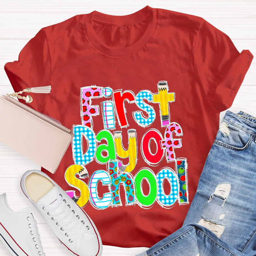 First Day Of School Shirt Boys Girls Back To School T-shirt