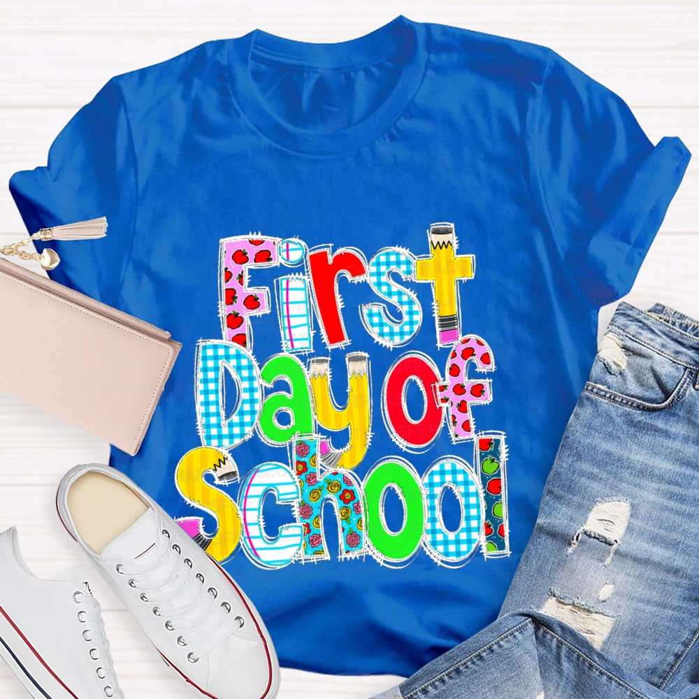 First Day Of School Shirt Boys Girls Back To School T-shirt
