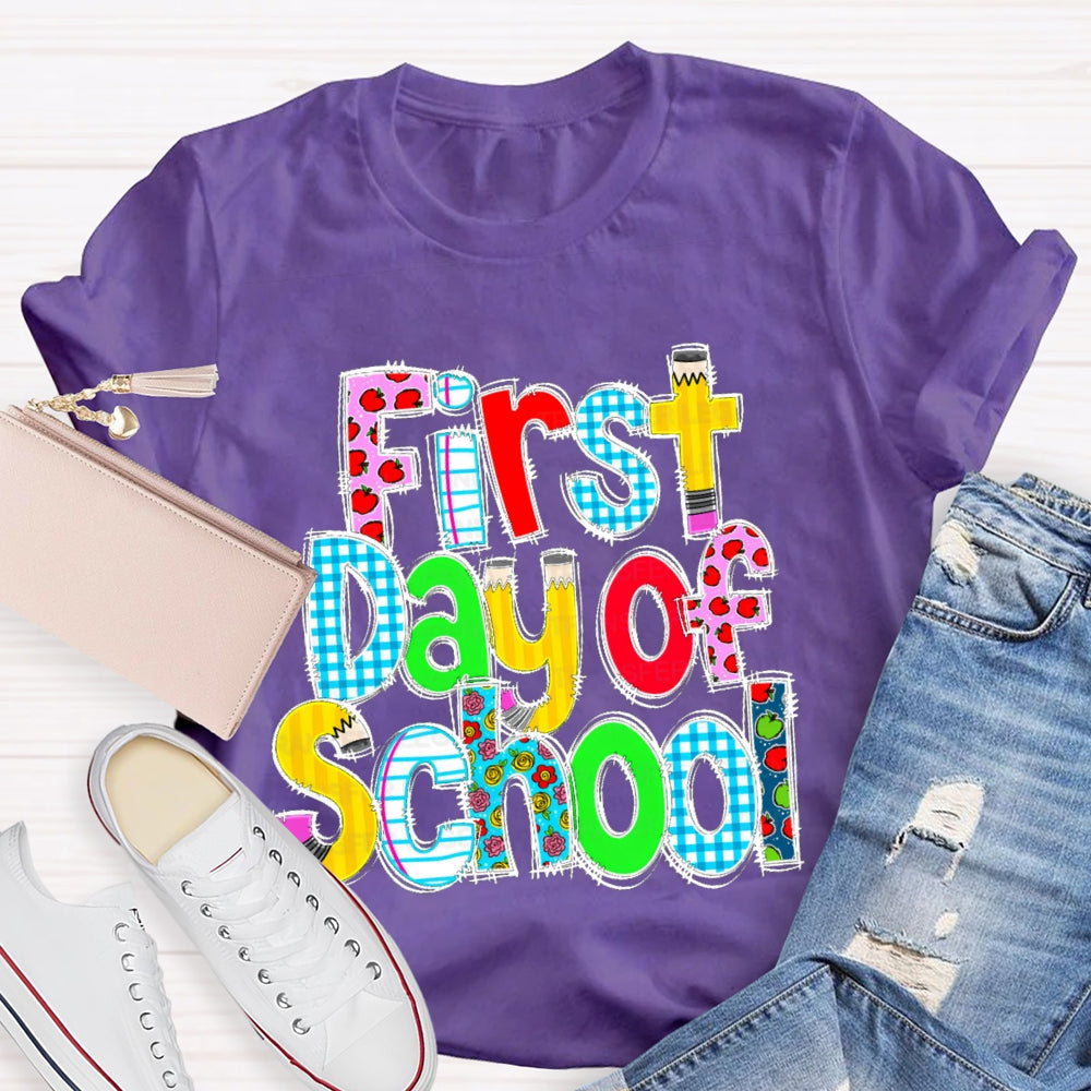 First Day Of School Shirt Boys Girls Back To School T-shirt
