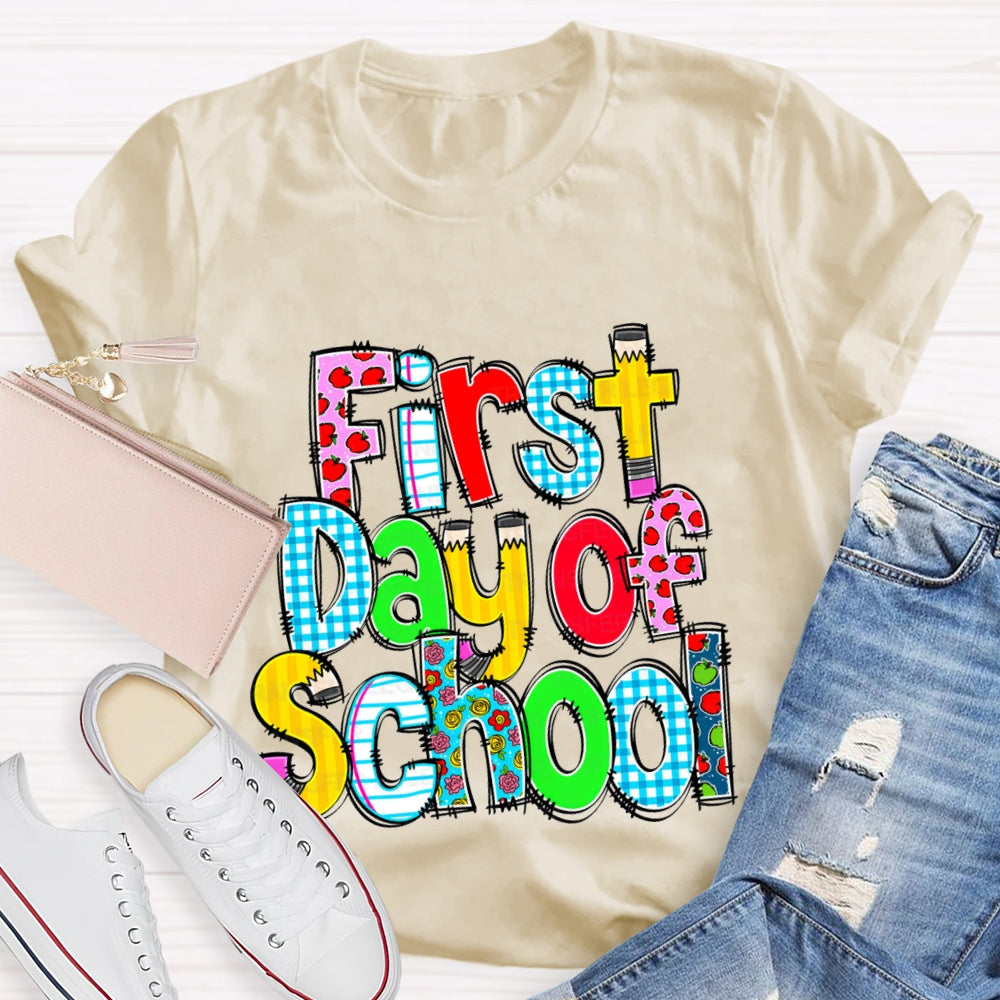 First Day Of School Shirt Boys Girls Back To School T-shirt
