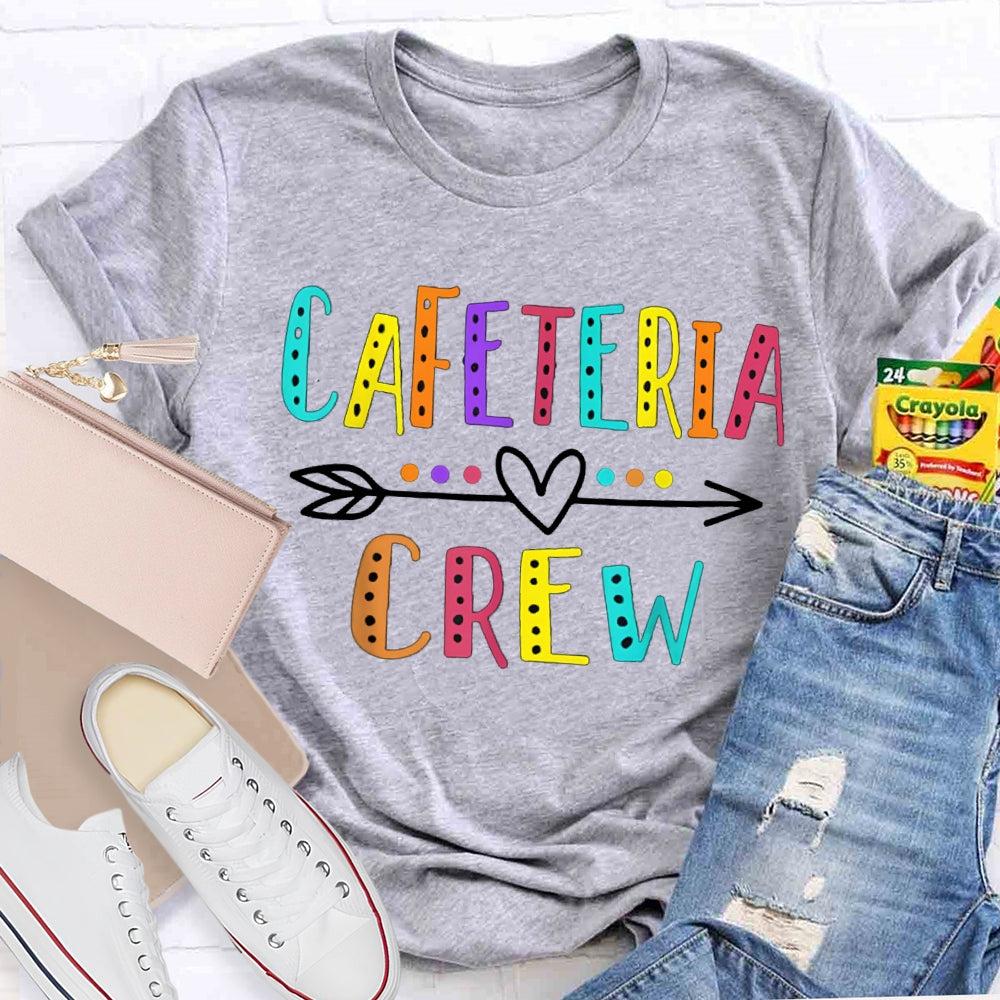 Cafeteria Crew Colorful Letter Print T-shirt