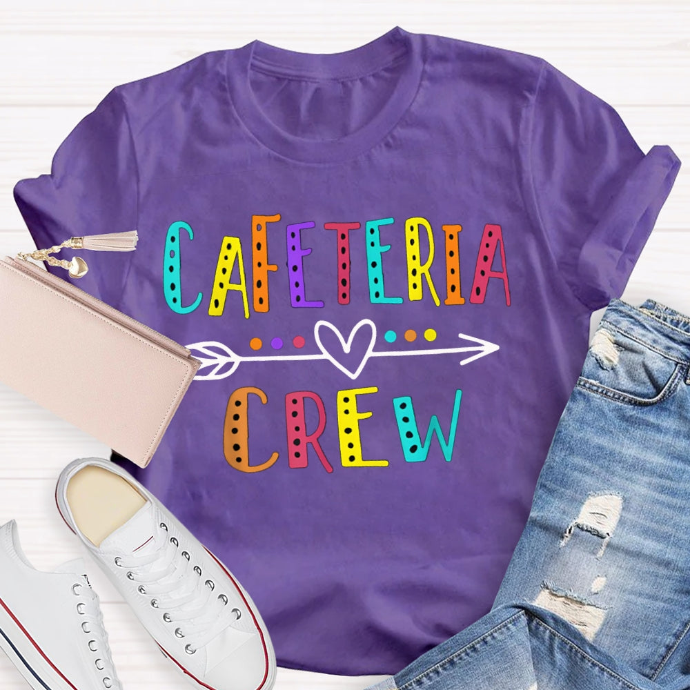 Cafeteria Crew Colorful Letter Print T-shirt