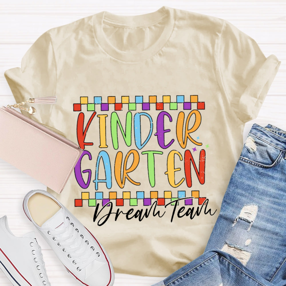 Personalized Grade Dream Team Funny Letter Print T-shirt