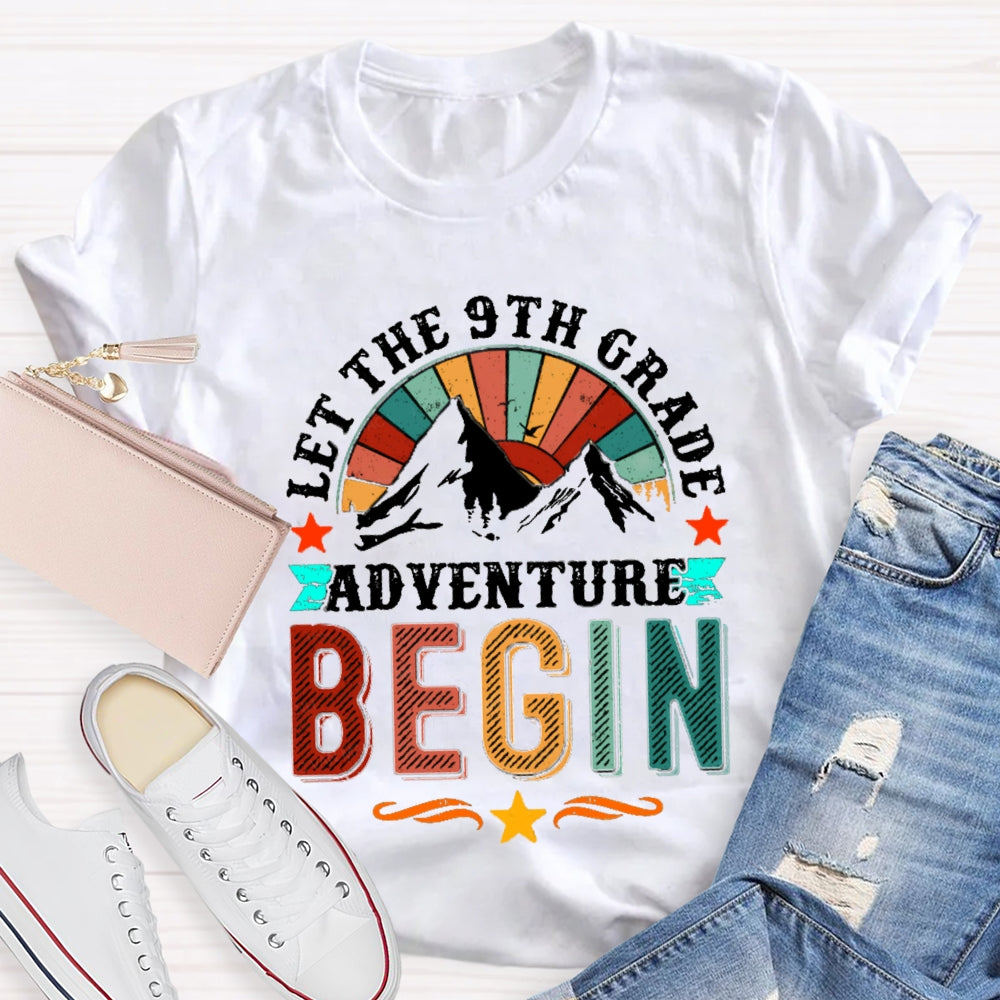 Personalized Grade Let The 9th Grade Adventure Begin T-shirt