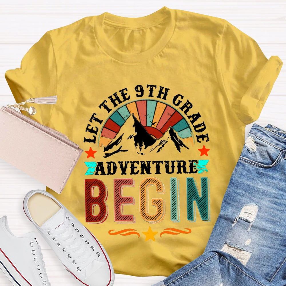 Personalized Grade Let The 9th Grade Adventure Begin T-shirt