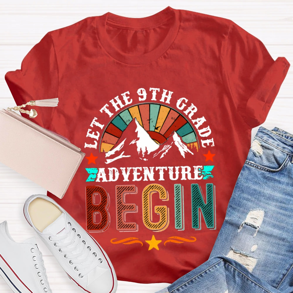 Personalized Grade Let The 9th Grade Adventure Begin T-shirt
