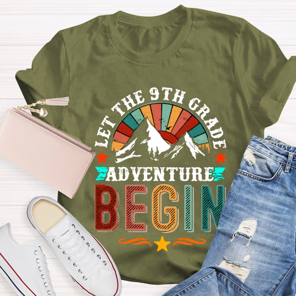 Personalized Grade Let The 9th Grade Adventure Begin T-shirt