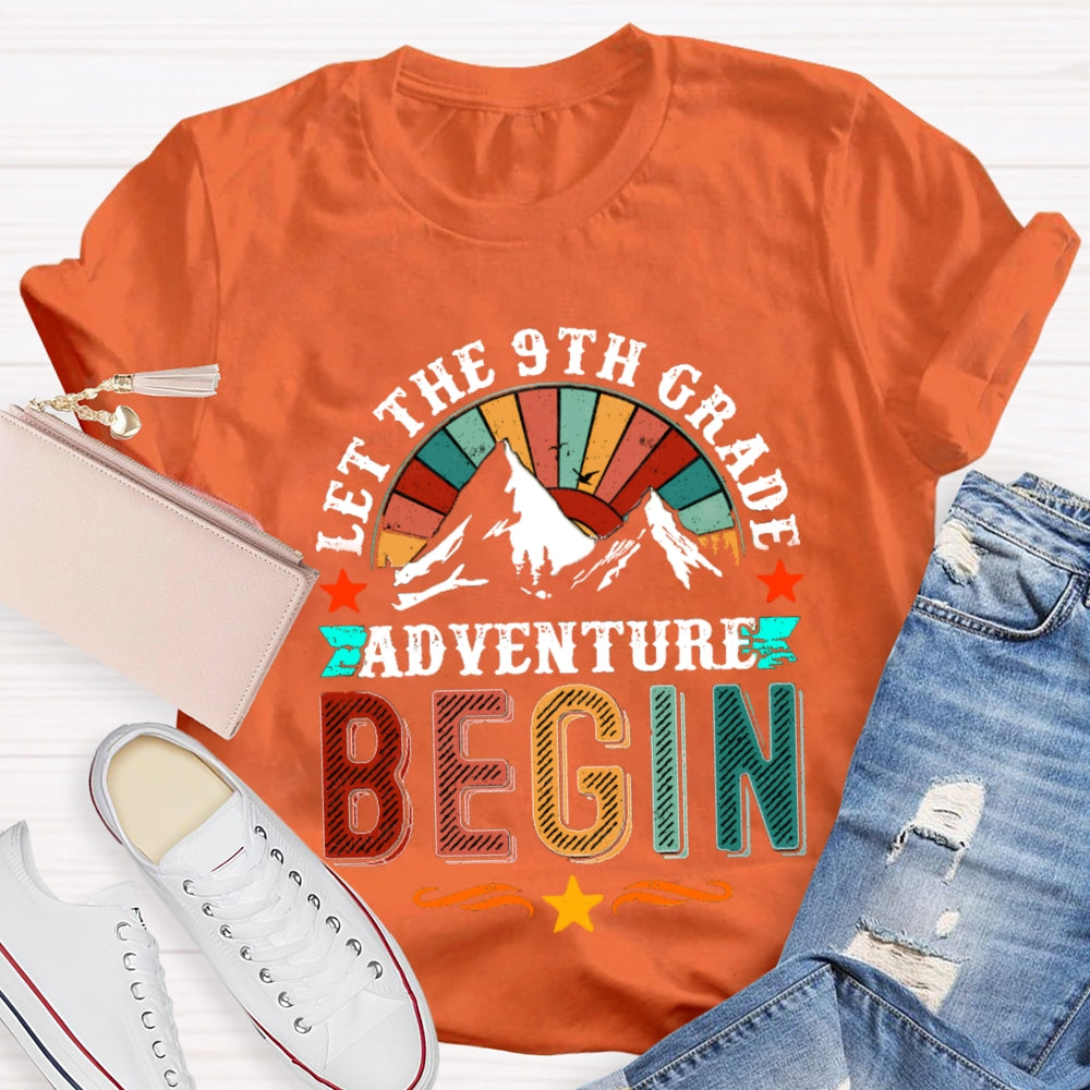 Personalized Grade Let The 9th Grade Adventure Begin T-shirt