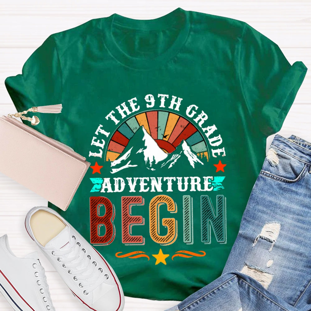Personalized Grade Let The 9th Grade Adventure Begin T-shirt