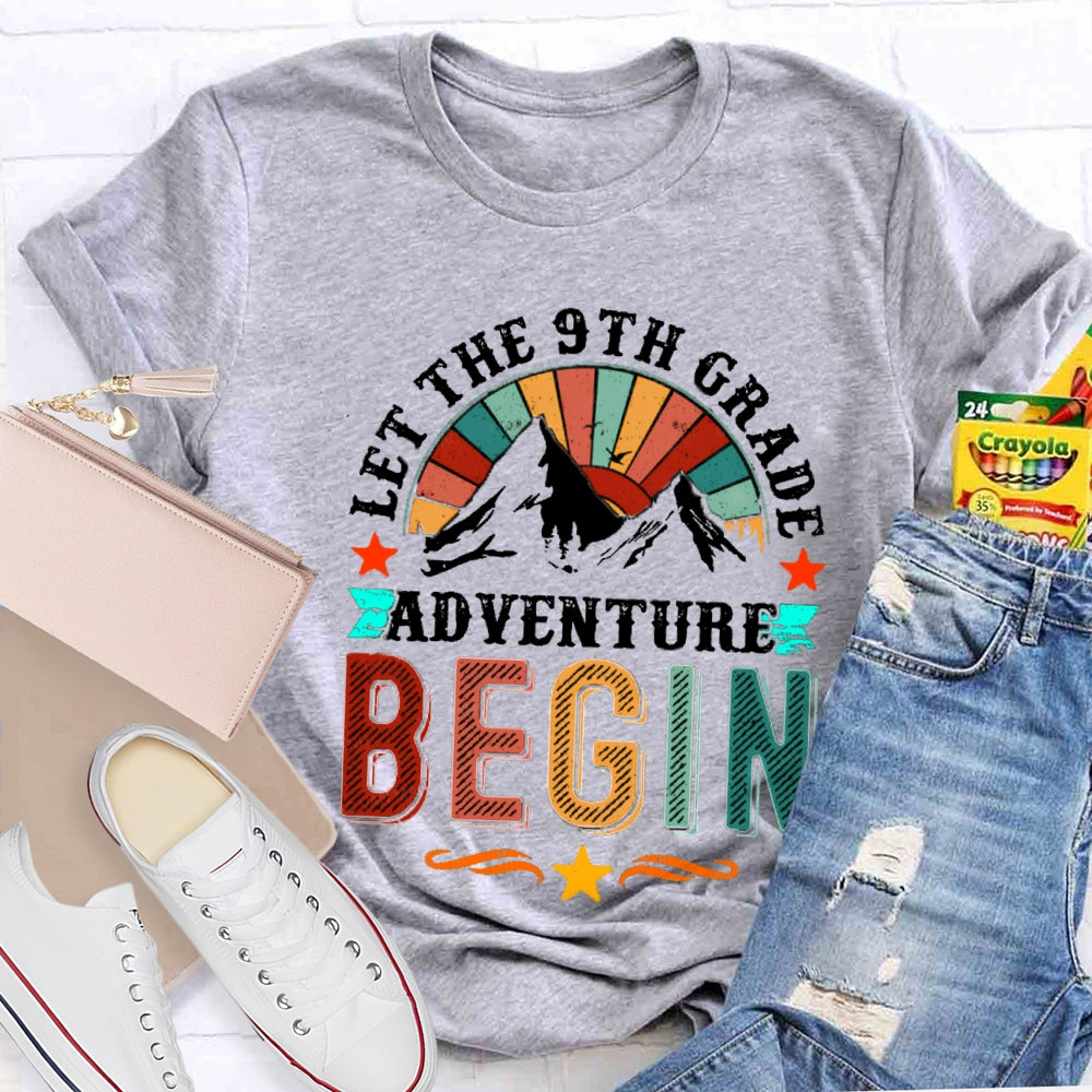 Personalized Grade Let The 9th Grade Adventure Begin T-shirt