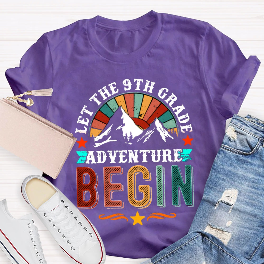 Personalized Grade Let The 9th Grade Adventure Begin T-shirt