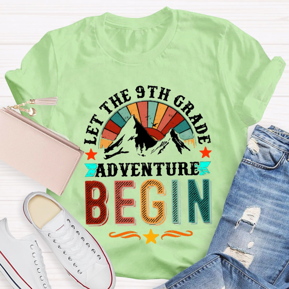 Personalized Grade Let The 9th Grade Adventure Begin T-shirt