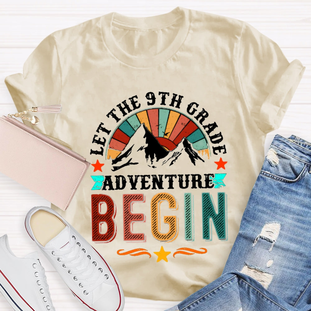 Personalized Grade Let The 9th Grade Adventure Begin T-shirt