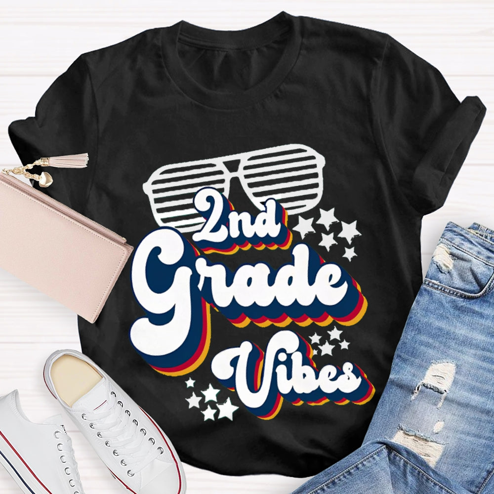 Personalized 2nd Grade VibesTeacher Shirt
