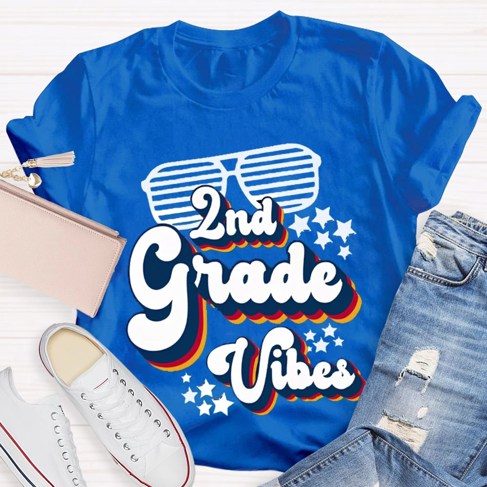 Personalized 2nd Grade VibesTeacher Shirt