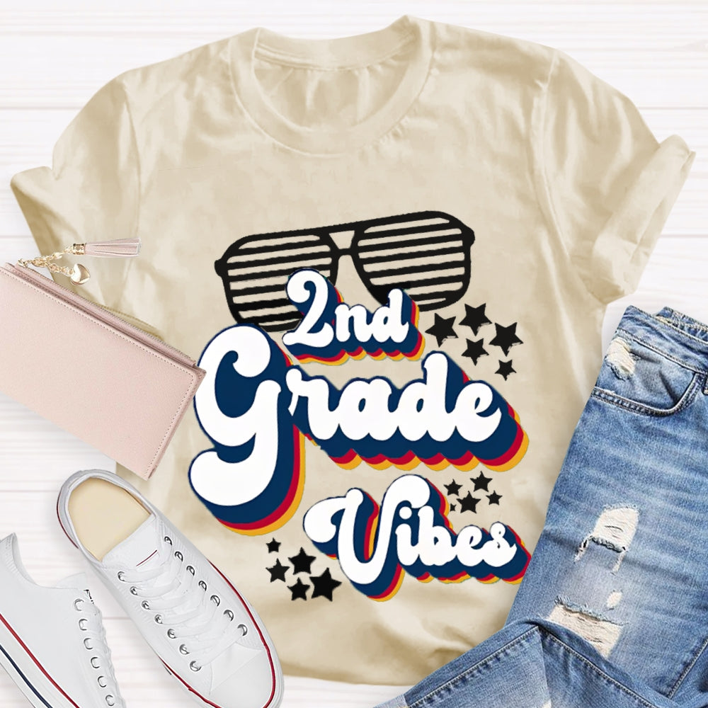 Personalized 2nd Grade VibesTeacher Shirt