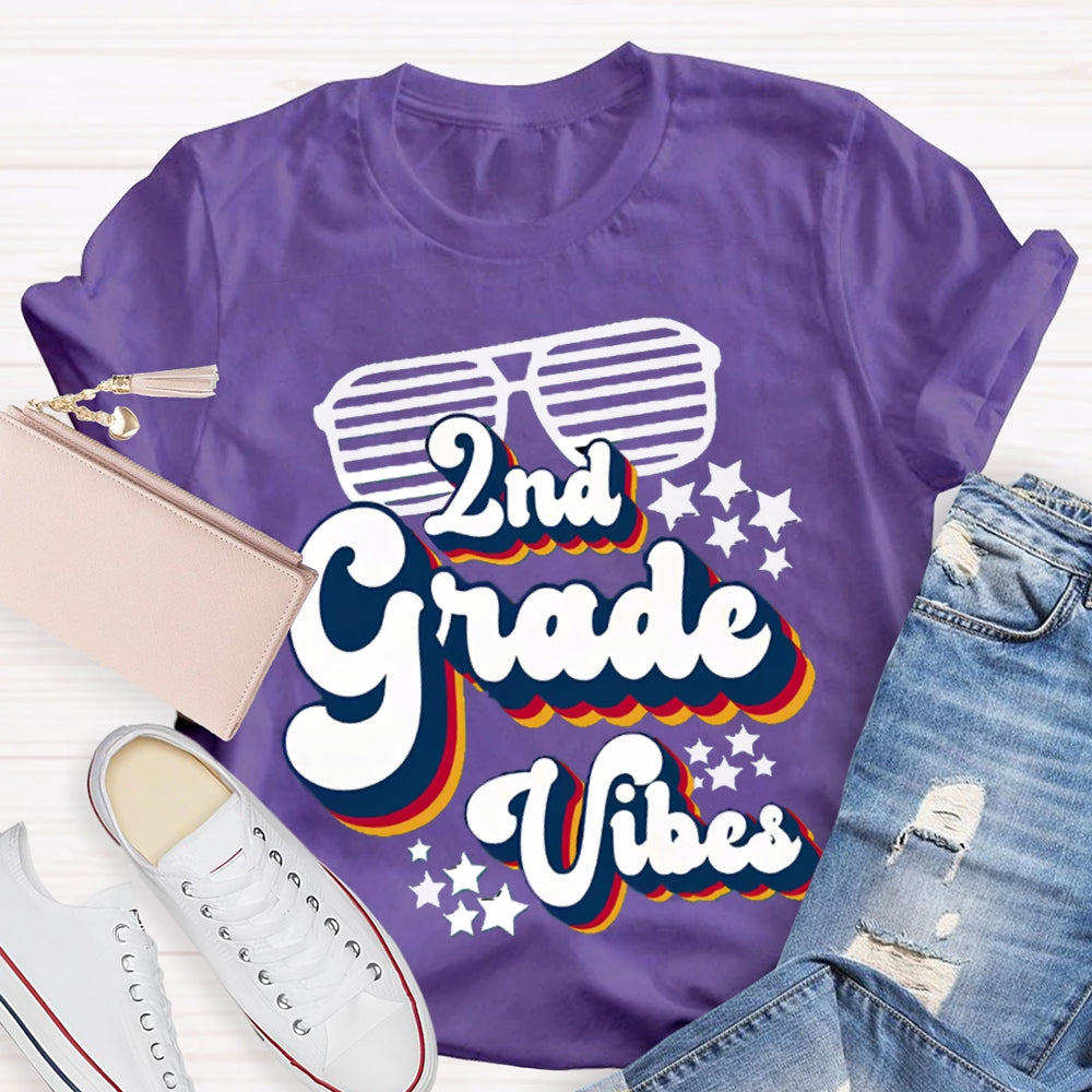 Personalized 2nd Grade VibesTeacher Shirt