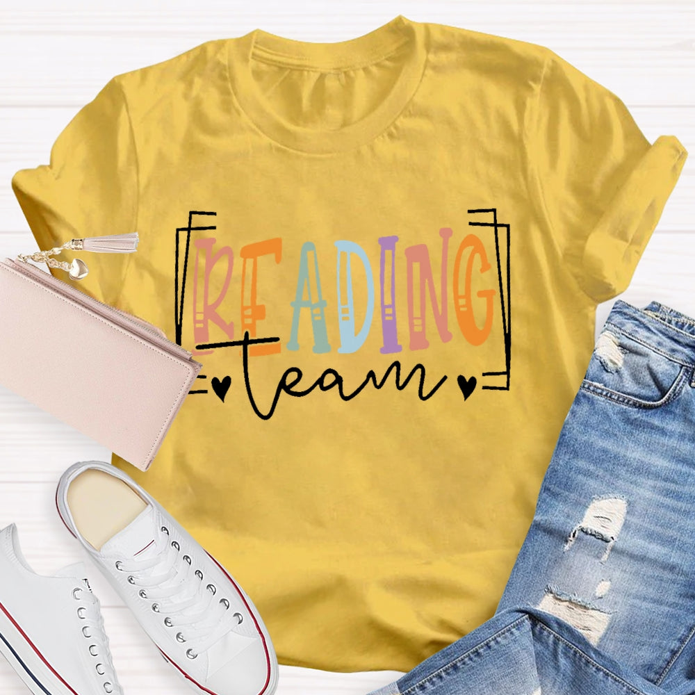 Reading Team learn letters T-shirt