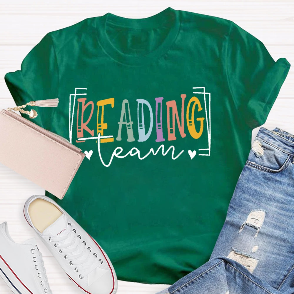 Reading Team learn letters T-shirt