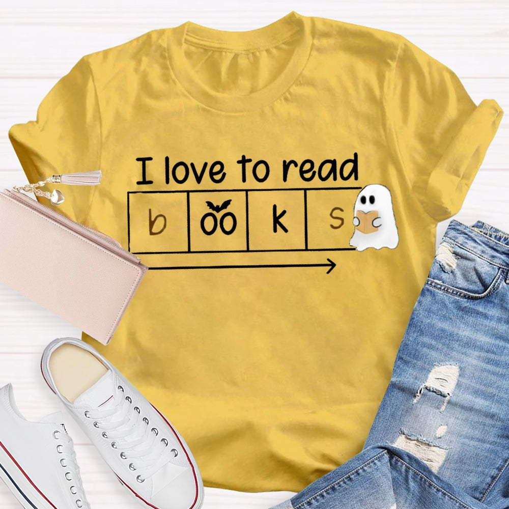 I Love To Read Books Halloween T-shirt