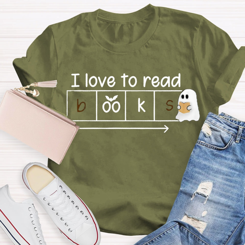 I Love To Read Books Halloween T-shirt