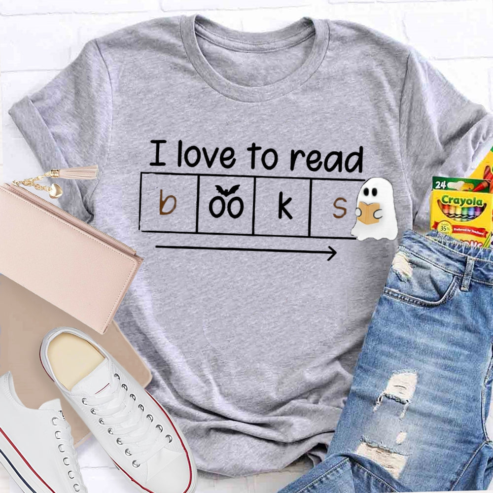 I Love To Read Books Halloween T-shirt