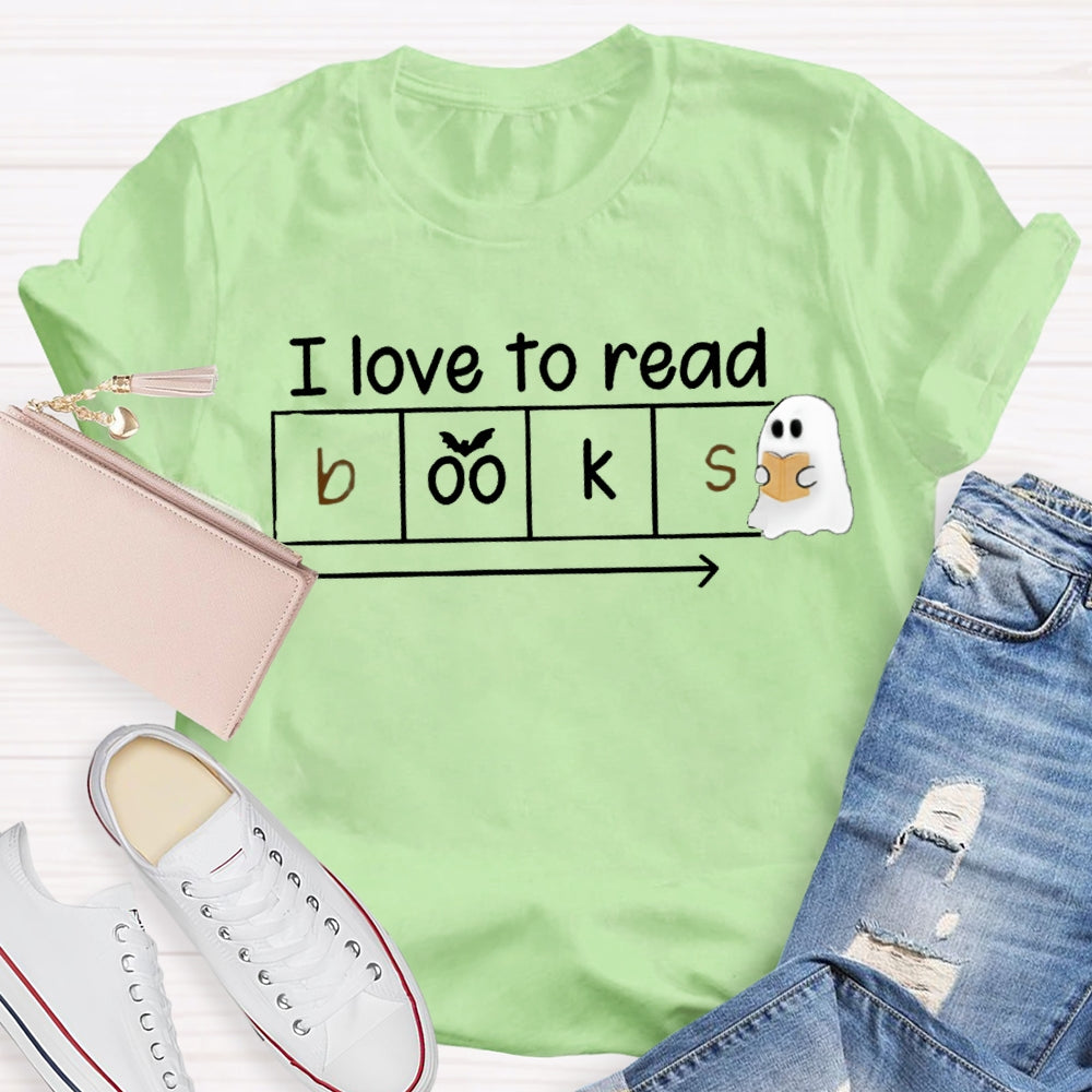 I Love To Read Books Halloween T-shirt