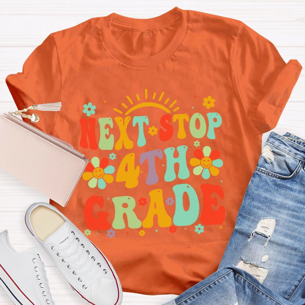 Personalized Grade Next Stop 4th Grade T-shirt