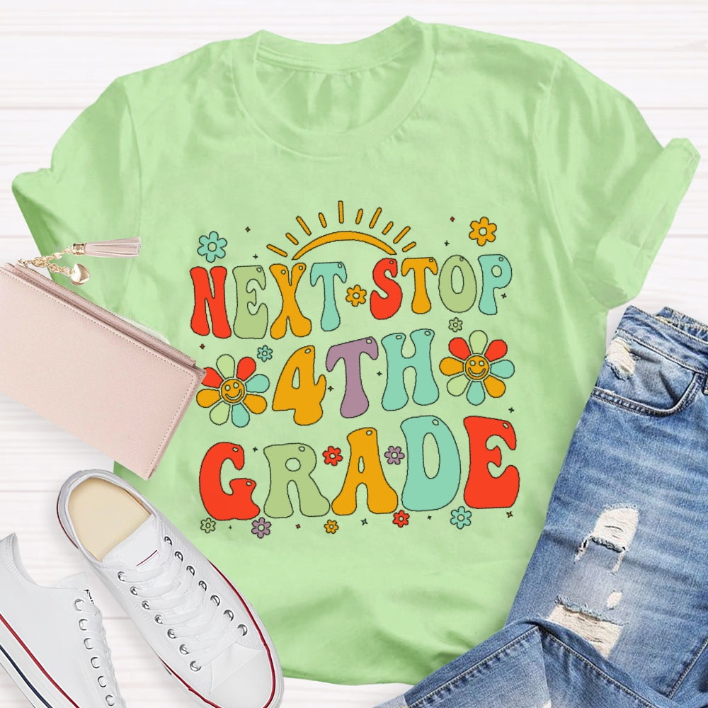 Personalized Grade Next Stop 4th Grade T-shirt