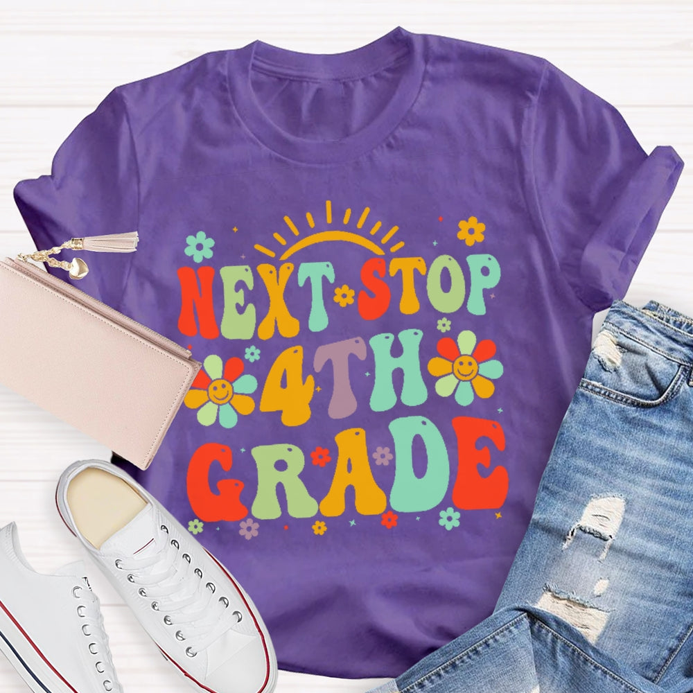 Personalized Grade Next Stop 4th Grade T-shirt