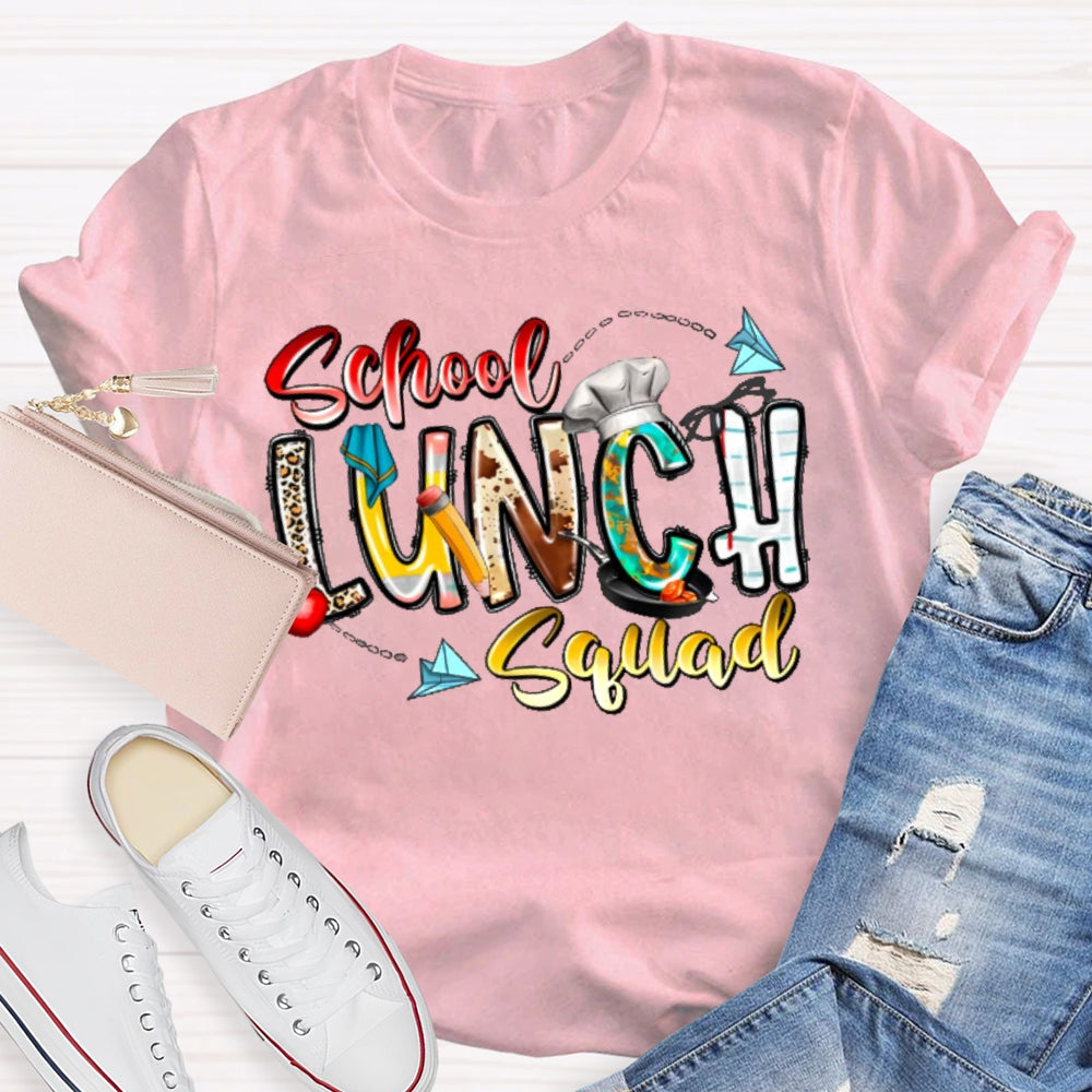 School Lunch Squad Funny T-shirt