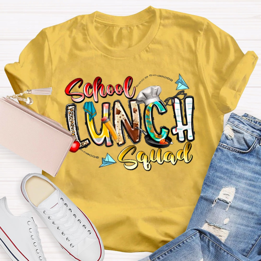 School Lunch Squad Funny T-shirt